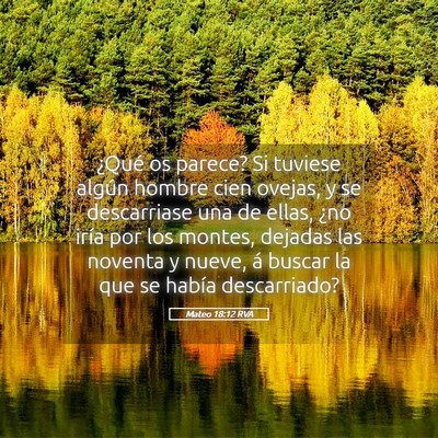 Picture 05 - Mateo 18:12 RVA - ¿Qué os parece? Si tuviese algún hombre cien - Bible Verse Picture
