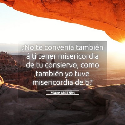 Picture 05 - Mateo 18:33 RVA - ¿No te convenía también á ti tener - Bible Verse Picture