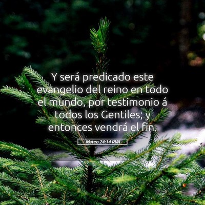 Picture 05 - Mateo 24:14 RVA - Y será predicado este evangelio del reino en - Bible Verse Picture