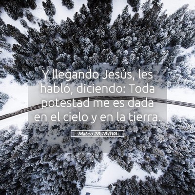 Picture 05 - Mateo 28:18 RVA - Y llegando Jesús, les habló, diciendo: Toda - Bible Verse Picture
