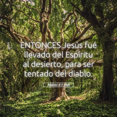Picture 05 - Mateo 4:1 RVA - ENTONCES Jesús fué llevado del Espíritu al - Bible Verse Picture