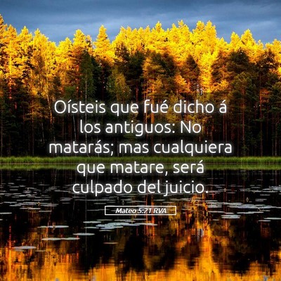 Picture 05 - Mateo 5:21 RVA - Oísteis que fué dicho á los antiguos: No - Bible Verse Picture