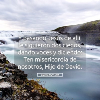 Picture 05 - Mateo 9:27 RVA - Y pasando Jesús de allí, le siguieron dos - Bible Verse Picture