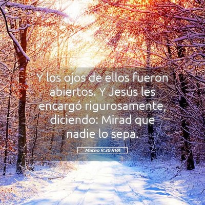 Picture 05 - Mateo 9:30 RVA - Y los ojos de ellos fueron abiertos. Y Jesús les - Bible Verse Picture