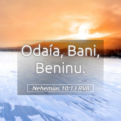 Picture 05 - Nehemías 10:13 RVA - Odaía, Bani, - Bible Verse Picture