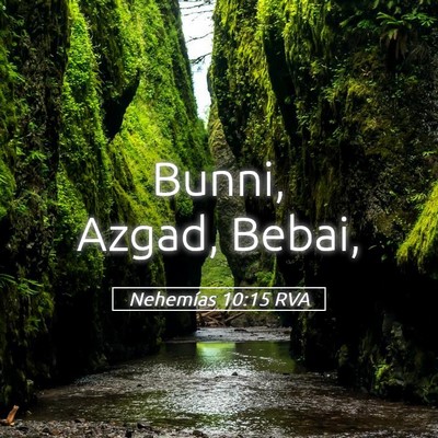 Picture 05 - Nehemías 10:15 RVA - Bunni, Azgad, - Bible Verse Picture