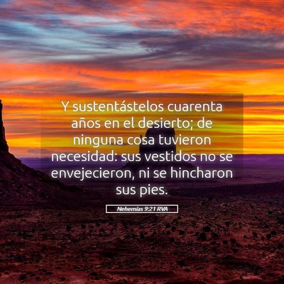 Picture 05 - Nehemías 9:21 RVA - Y sustentástelos cuarenta años en el desierto; - Bible Verse Picture