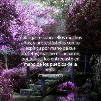 Picture 05 - Nehemías 9:30 RVA - Y alargaste sobre ellos muchos años, y - Bible Verse Picture