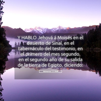 Picture 05 - Números 1:1 RVA - Y HABLO Jehová á Moisés en el desierto de - Bible Verse Picture