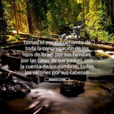 Picture 05 - Números 1:2 RVA - Tomad el encabezamiento de toda la congregación - Bible Verse Picture