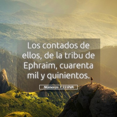 Picture 05 - Números 1:33 RVA - Los contados de ellos, de la tribu de Ephraim, - Bible Verse Picture