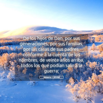 Picture 05 - Números 1:38 RVA - De los hijos de Dan, por sus generaciones, por - Bible Verse Picture