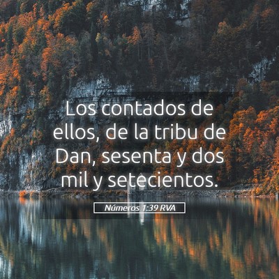Picture 05 - Números 1:39 RVA - Los contados de ellos, de la tribu de Dan, - Bible Verse Picture