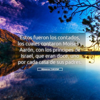 Picture 05 - Números 1:44 RVA - Estos fueron los contados, los cuales contaron - Bible Verse Picture