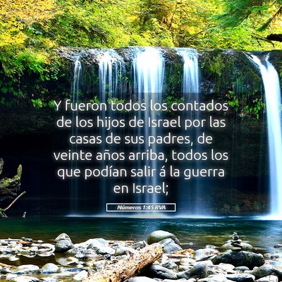 Picture 05 - Números 1:45 RVA - Y fueron todos los contados de los hijos de - Bible Verse Picture