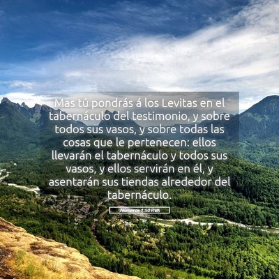 Picture 05 - Números 1:50 RVA - Mas tú pondrás á los Levitas en el - Bible Verse Picture