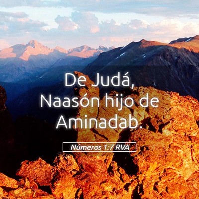 Picture 05 - Números 1:7 RVA - De Judá, Naasón hijo de - Bible Verse Picture