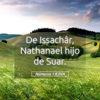 Picture 05 - Números 1:8 RVA - De Issachâr, Nathanael hijo de - Bible Verse Picture