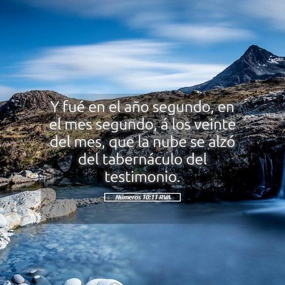 Picture 05 - Números 10:11 RVA - Y fué en el año segundo, en el mes segundo, á - Bible Verse Picture