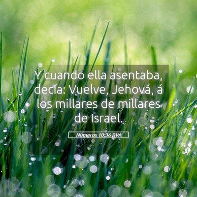 Picture 05 - Números 10:36 RVA - Y cuando ella asentaba, decía: Vuelve, Jehová, - Bible Verse Picture