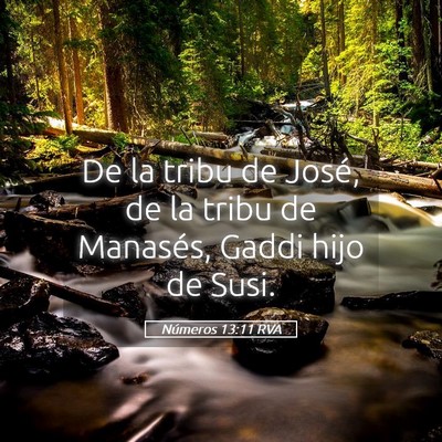 Picture 05 - Números 13:11 RVA - De la tribu de José, de la tribu de Manasés, - Bible Verse Picture