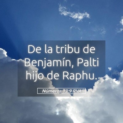 Picture 05 - Números 13:9 RVA - De la tribu de Benjamín, Palti hijo de - Bible Verse Picture