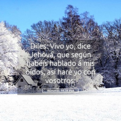 Picture 05 - Números 14:28 RVA - Diles: Vivo yo, dice Jehová, que según habéis - Bible Verse Picture