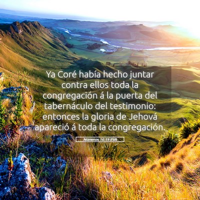 Picture 05 - Números 16:19 RVA - Ya Coré había hecho juntar contra ellos toda la - Bible Verse Picture