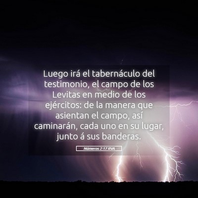 Picture 05 - Números 2:17 RVA - Luego irá el tabernáculo del testimonio, el - Bible Verse Picture