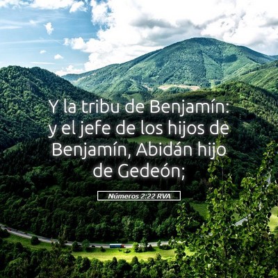 Picture 05 - Números 2:22 RVA - Y la tribu de Benjamín: y el jefe de los hijos - Bible Verse Picture