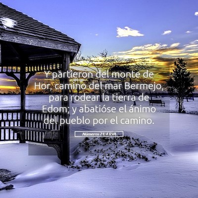 Picture 05 - Números 21:4 RVA - Y partieron del monte de Hor, camino del mar - Bible Verse Picture
