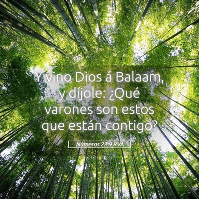 Picture 05 - Números 22:9 RVA - Y vino Dios á Balaam, y díjole: ¿Qué varones - Bible Verse Picture