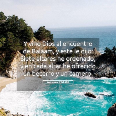Picture 05 - Números 23:4 RVA - Y vino Dios al encuentro de Balaam, y éste le - Bible Verse Picture