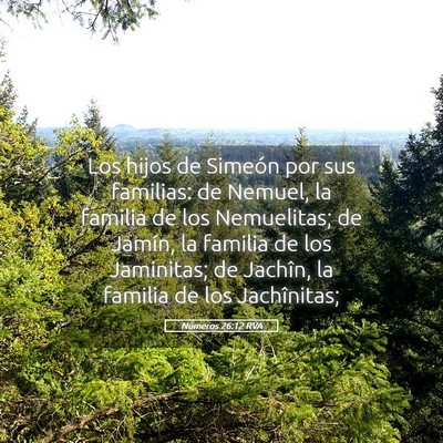 Picture 05 - Números 26:12 RVA - Los hijos de Simeón por sus familias: de Nemuel, - Bible Verse Picture