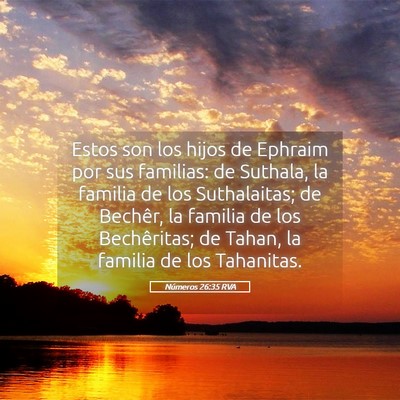 Picture 05 - Números 26:35 RVA - Estos son los hijos de Ephraim por sus familias: - Bible Verse Picture