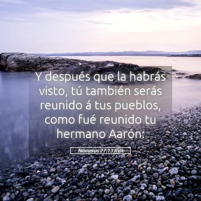 Picture 05 - Números 27:13 RVA - Y después que la habrás visto, tú también - Bible Verse Picture