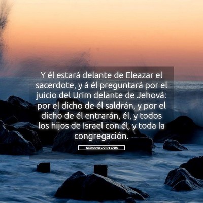 Picture 05 - Números 27:21 RVA - Y él estará delante de Eleazar el sacerdote, y - Bible Verse Picture