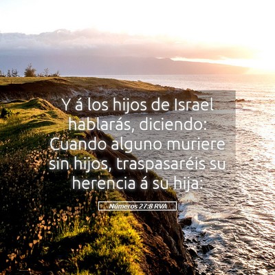 Picture 05 - Números 27:8 RVA - Y á los hijos de Israel hablarás, diciendo: - Bible Verse Picture