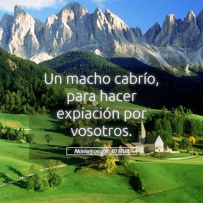 Picture 05 - Números 28:30 RVA - Un macho cabrío, para hacer expiación por - Bible Verse Picture
