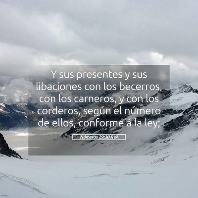 Picture 05 - Números 29:30 RVA - Y sus presentes y sus libaciones con los - Bible Verse Picture