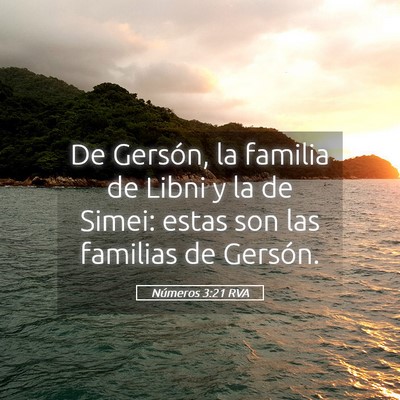 Picture 05 - Números 3:21 RVA - De Gersón, la familia de Libni y la de Simei: - Bible Verse Picture