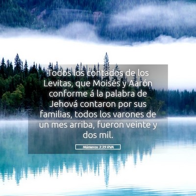 Picture 05 - Números 3:39 RVA - Todos los contados de los Levitas, que Moisés y - Bible Verse Picture