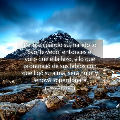 Picture 05 - Números 30:8 RVA - Pero si cuando su marido lo oyó, le vedó, - Bible Verse Picture