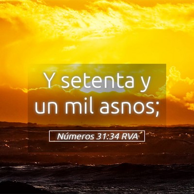 Picture 05 - Números 31:34 RVA - Y setenta y un mil - Bible Verse Picture