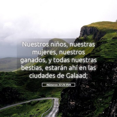 Picture 05 - Números 32:26 RVA - Nuestros niños, nuestras mujeres, nuestros - Bible Verse Picture