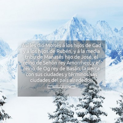 Picture 05 - Números 32:33 RVA - Así les dió Moisés á los hijos de Gad y á - Bible Verse Picture