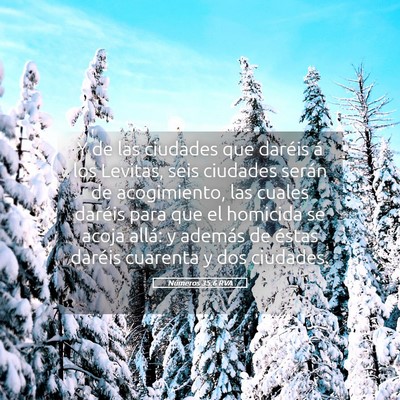 Picture 05 - Números 35:6 RVA - Y de las ciudades que daréis á los Levitas, - Bible Verse Picture