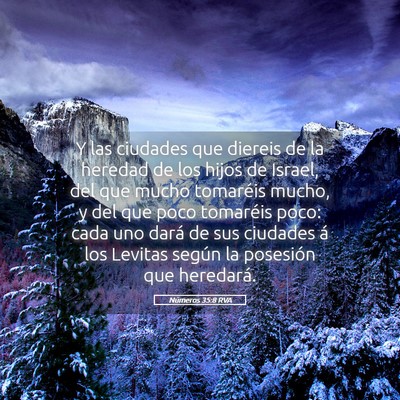 Picture 05 - Números 35:8 RVA - Y las ciudades que diereis de la heredad de los - Bible Verse Picture