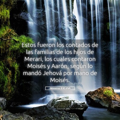 Picture 05 - Números 4:45 RVA - Estos fueron los contados de las familias de los - Bible Verse Picture