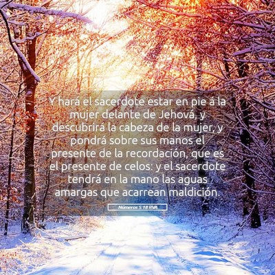 Picture 05 - Números 5:18 RVA - Y hará el sacerdote estar en pie á la mujer - Bible Verse Picture